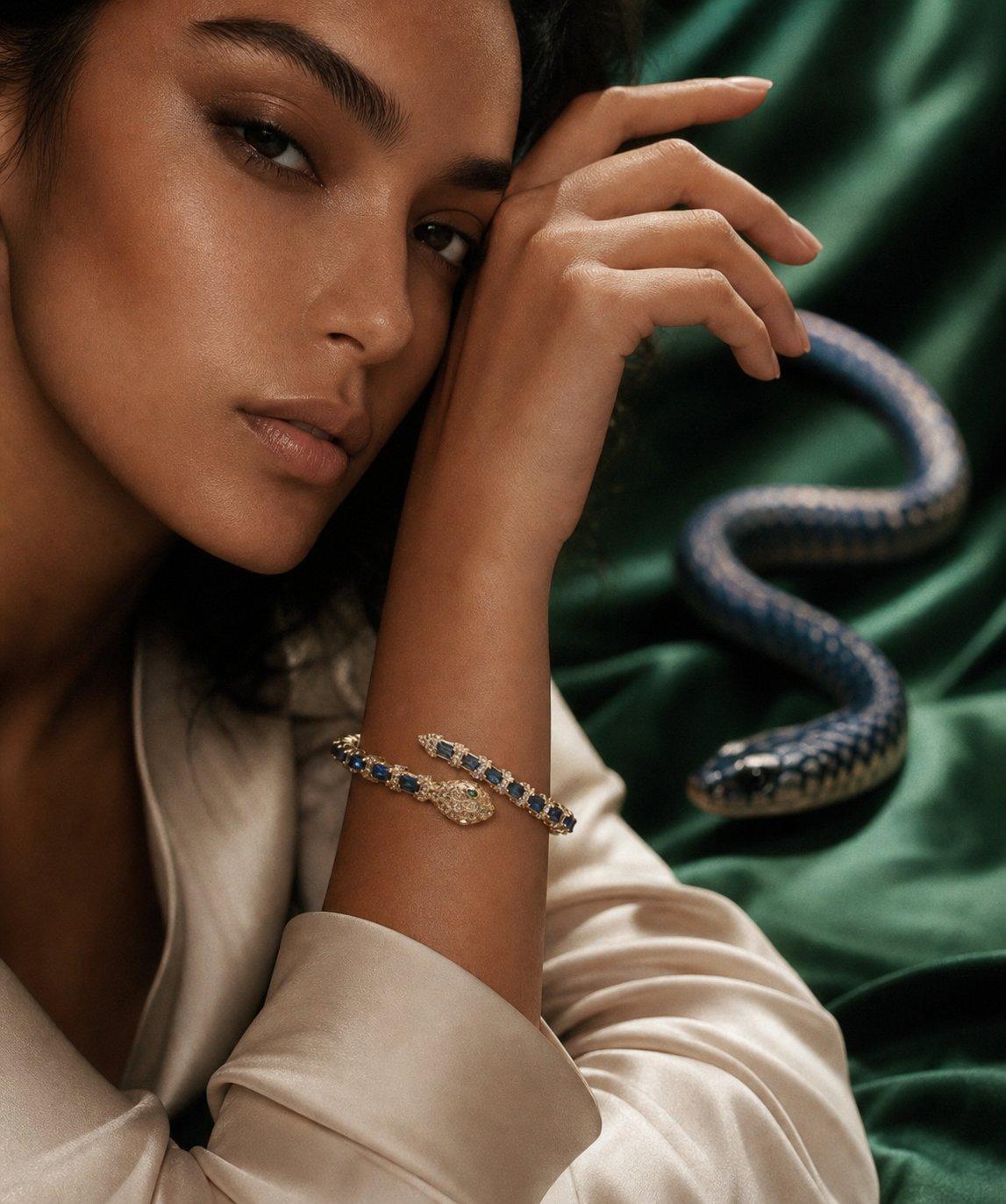 Sapphire Cobra Bangle