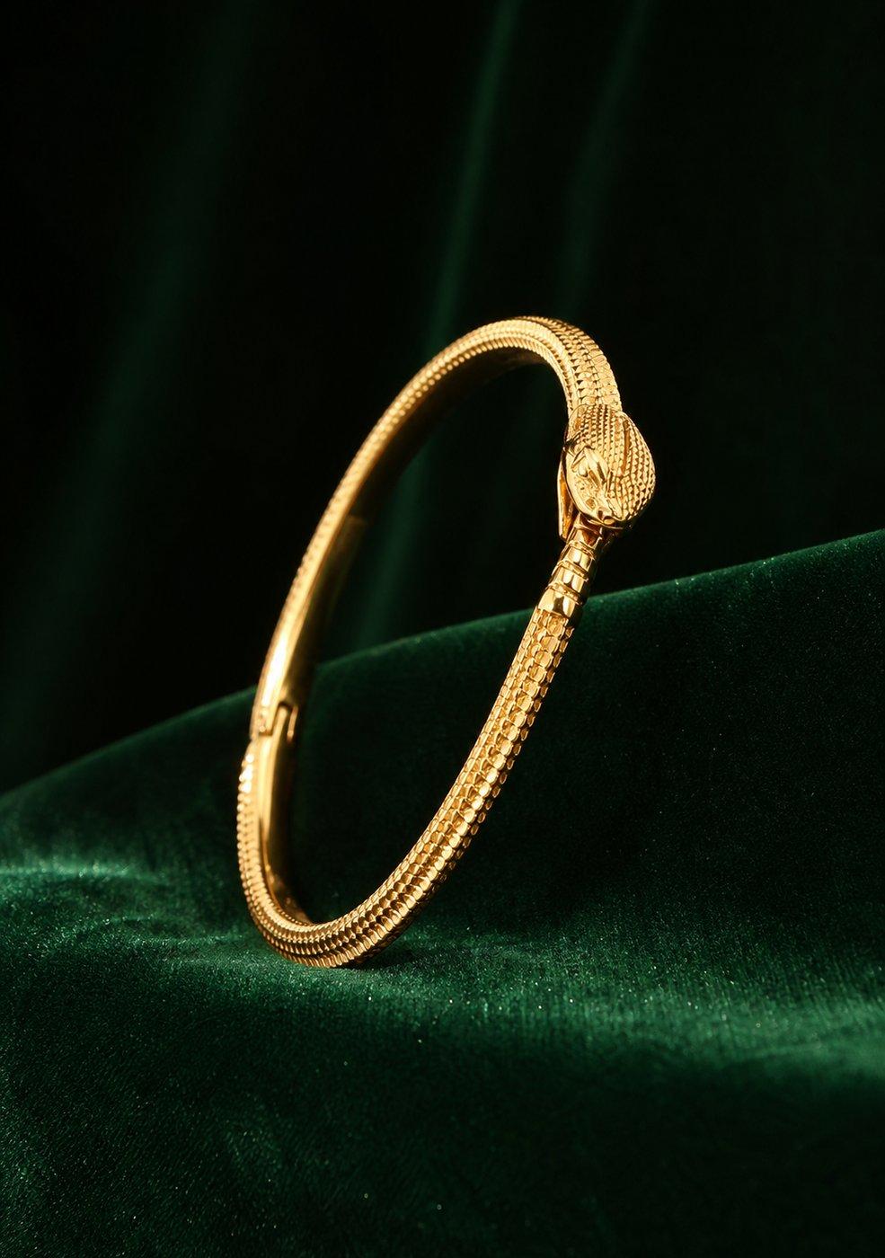 Golden Cobra Bangle angle 2