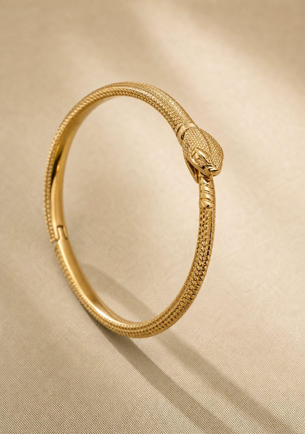Golden Cobra Bangle angle 1