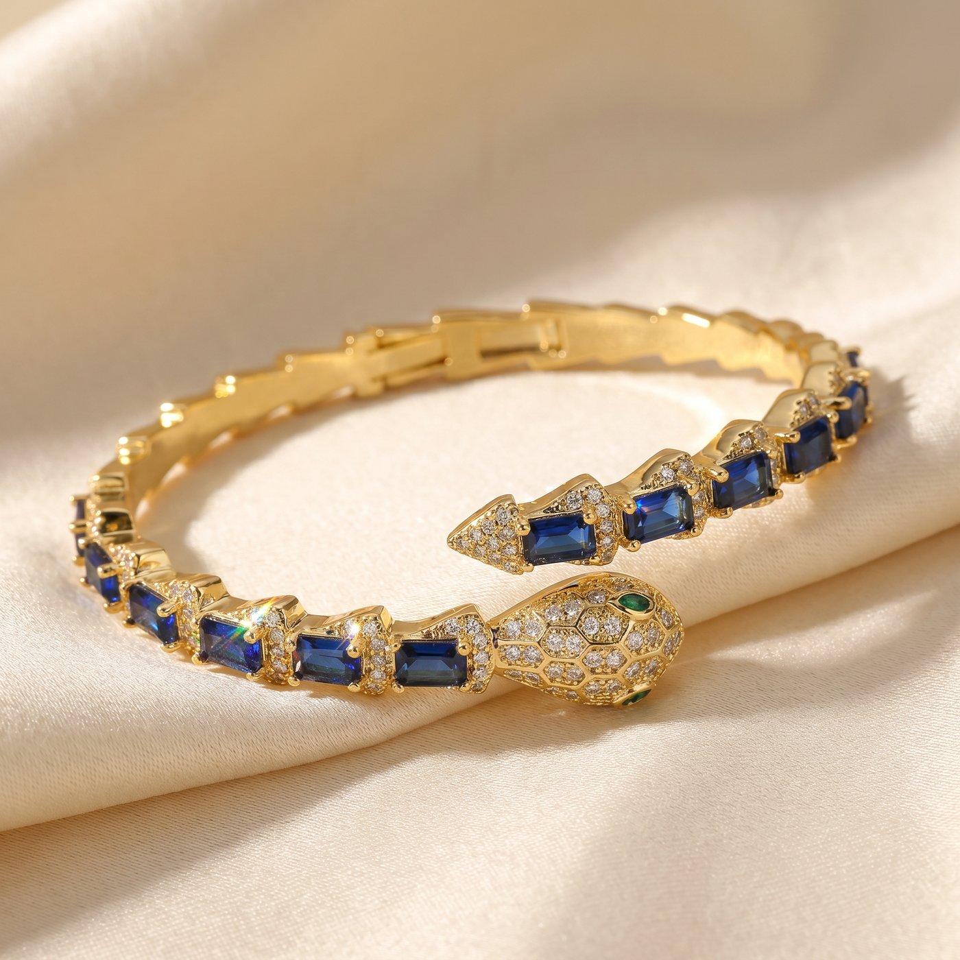 Sapphire Cobra Bangle angle 1